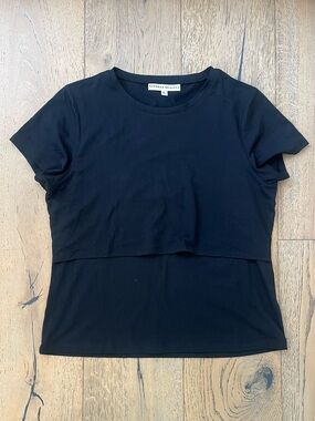 Kindred Bravely Nursing Maternity T Shirt Black Large The Sunday